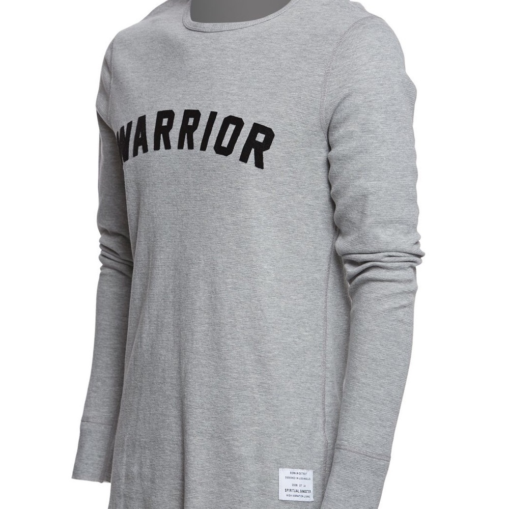 Spiritual Gangster Warrior waffle knit top in M